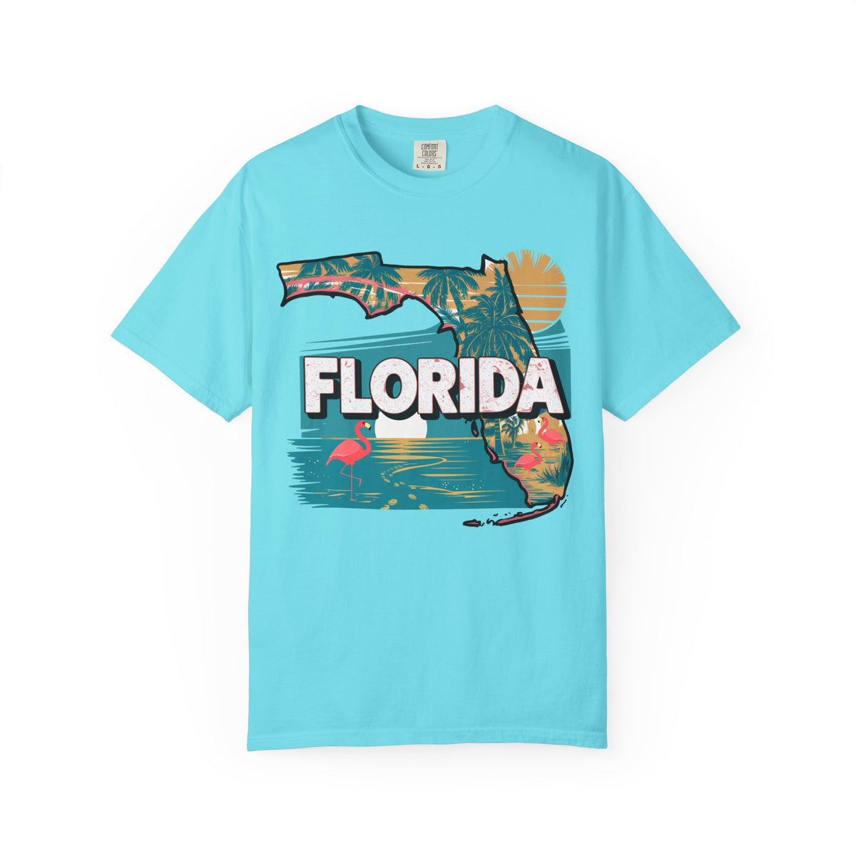 Florida Map T Shirt Summer Florida Tee Beach Aesthetic Shirt Sunshine State Graphic Tee Travel – product image 3
