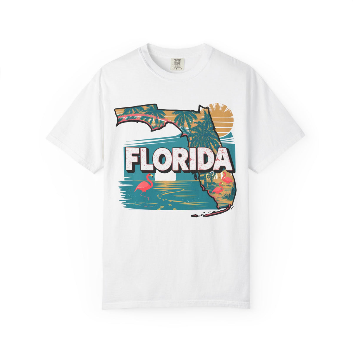 Florida Map T Shirt Summer Florida Tee Beach Aesthetic Shirt Sunshine State Graphic Tee Travel – product image 4