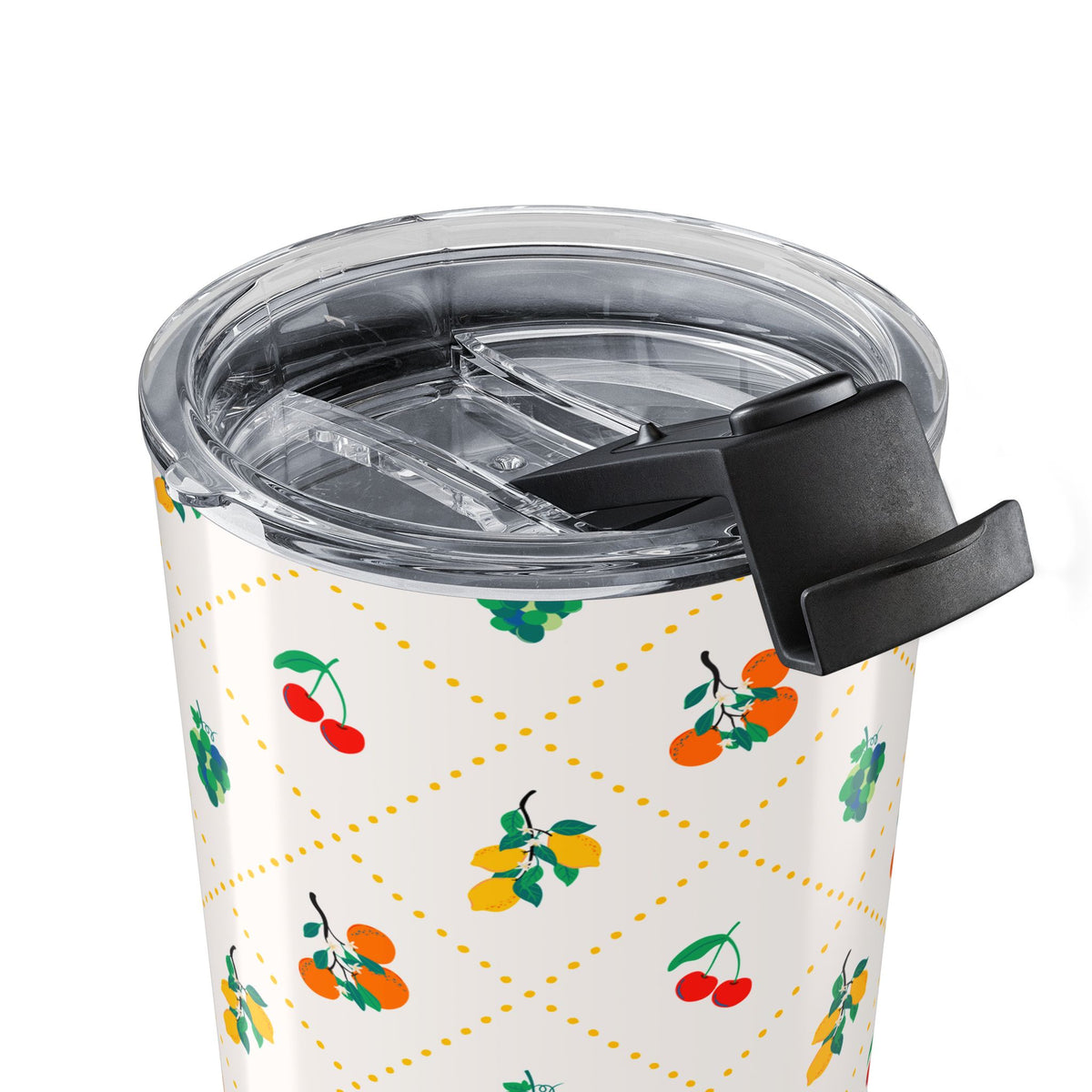 Fruit Pattern Tumbler Italian Summer Travel Mug Cherry Lover Gift Mediterranean Cup Sicilian Vibes – product image 3