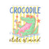 Funny Crocodile Sticker For Summer Decal Retro Poolside Animal Decal For Animal Lover Gift Crocodile