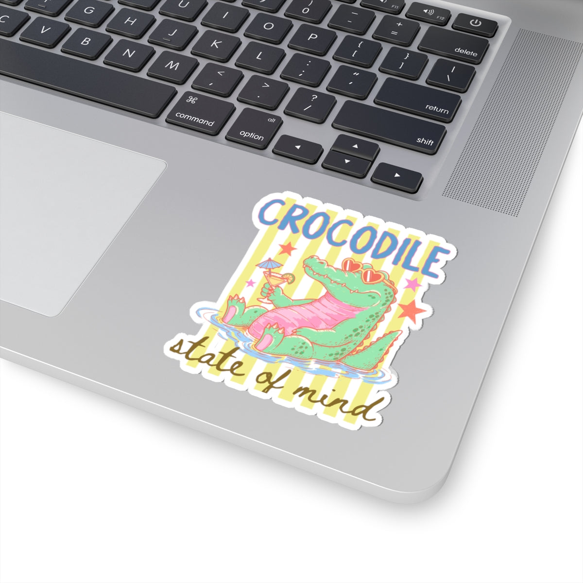 Funny Crocodile Sticker For Summer Decal Retro Poolside Animal Decal For Animal Lover Gift Crocodile – product image 7