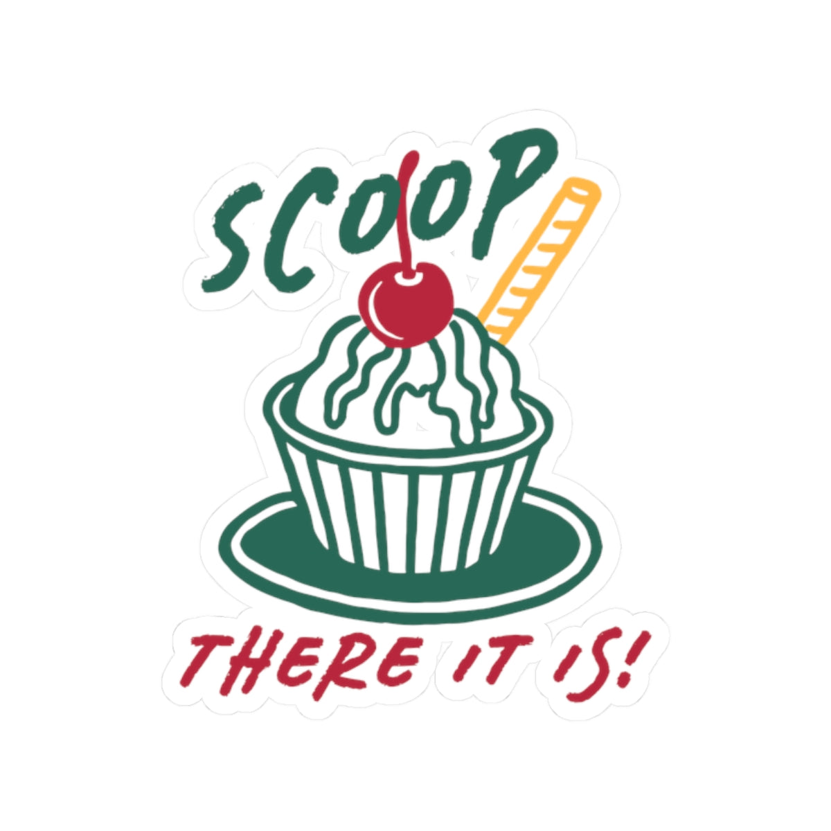 Funny Ice Cream Vinyl Sticker For Summer Retro Dessert Decal For Foodie Gift Cute Sticker For Journal – product image 4