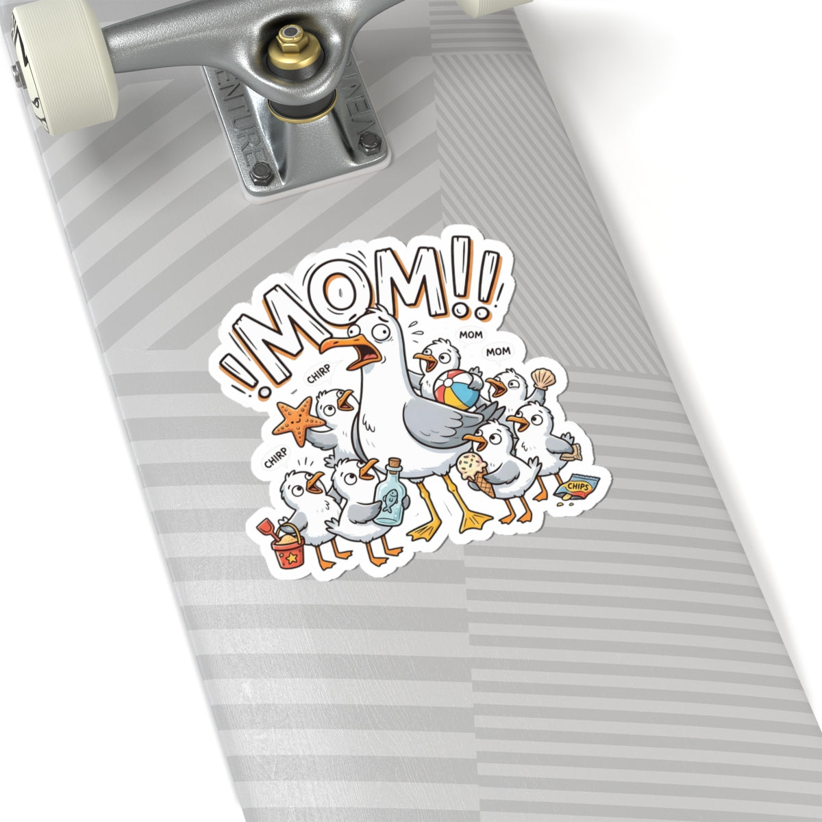 Funny Seagull Mom Sticker For Stressed Mom Gift Chaotic Beach Parenting Decal Gift For Mom Silly – product image 11