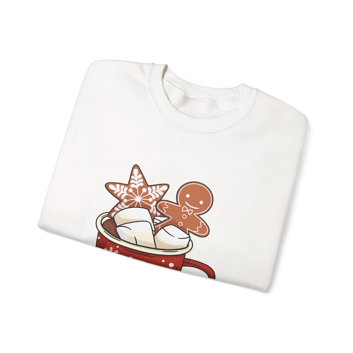 Gingerbread Cocoa Christmas Sweatshirt Gift For Wife Holiday Crewneck Present For Girlfriend Cute
