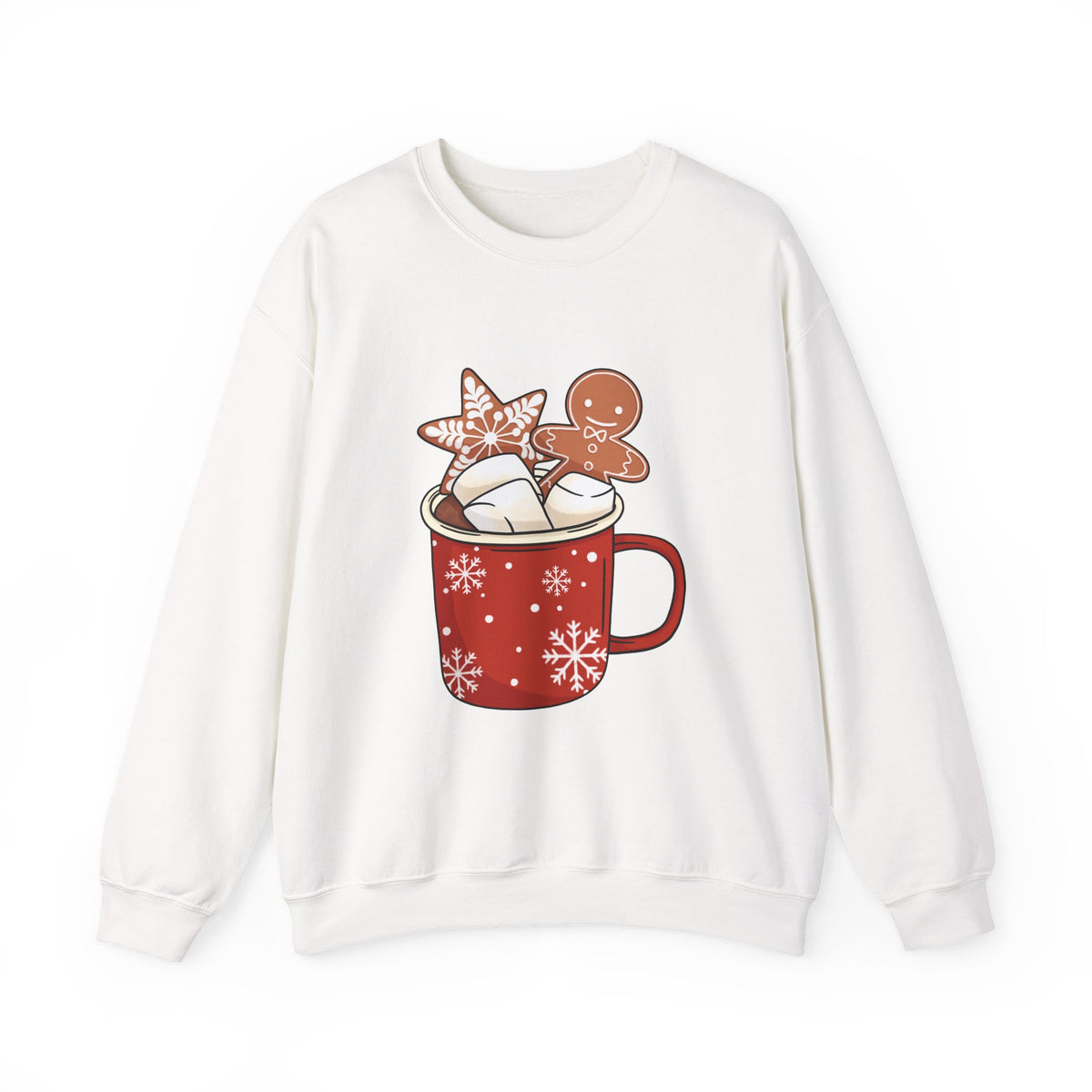 Gingerbread Cocoa Christmas Sweatshirt Gift For Wife Holiday Crewneck Present For Girlfriend Cute – product image 5