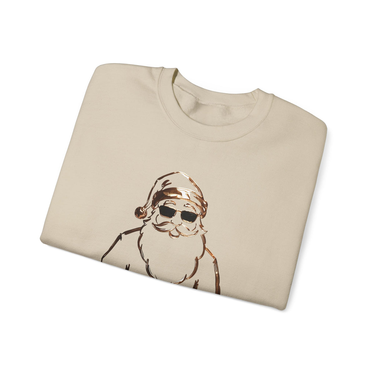 Gold Santa Sweater Retro Christmas Sweatshirt Santa Pullover Vintage Holiday Jumper Festive Winter – product image 10