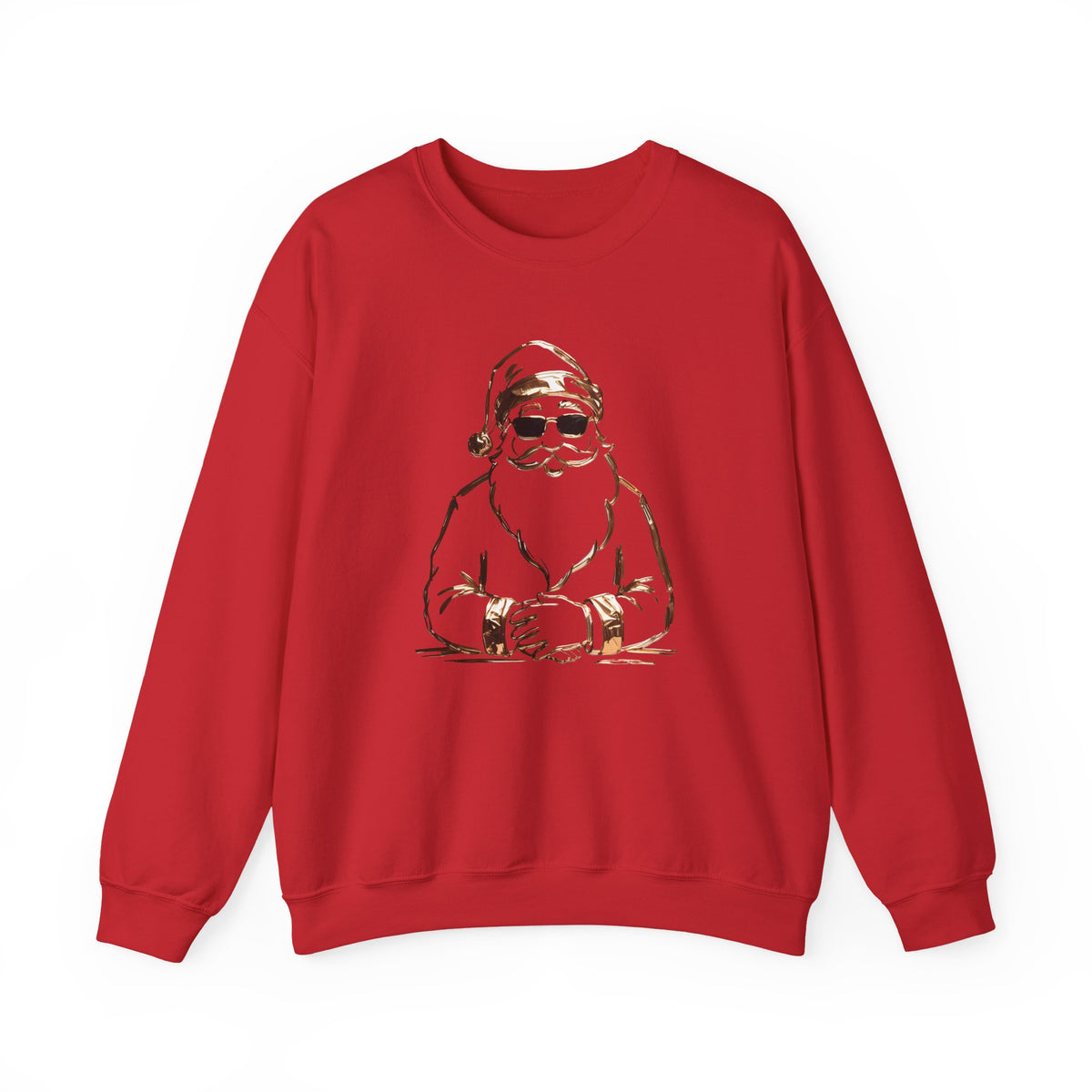 Gold Santa Sweater Retro Christmas Sweatshirt Santa Pullover Vintage Holiday Jumper Festive Winter – product image 4