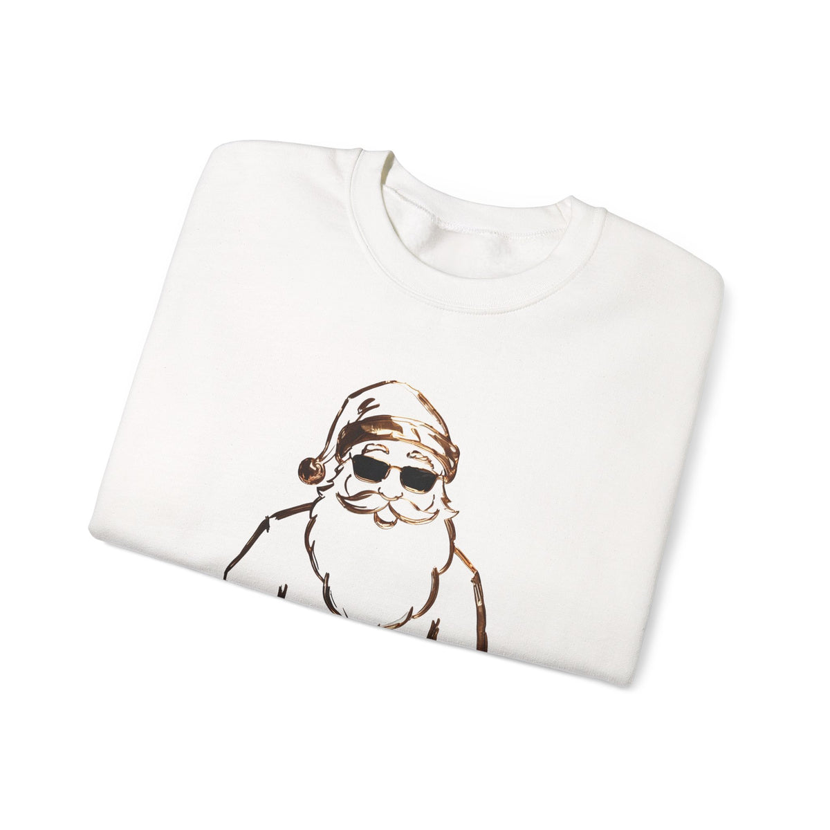 Gold Santa Sweater Retro Christmas Sweatshirt Santa Pullover Vintage Holiday Jumper Festive Winter – product image 7