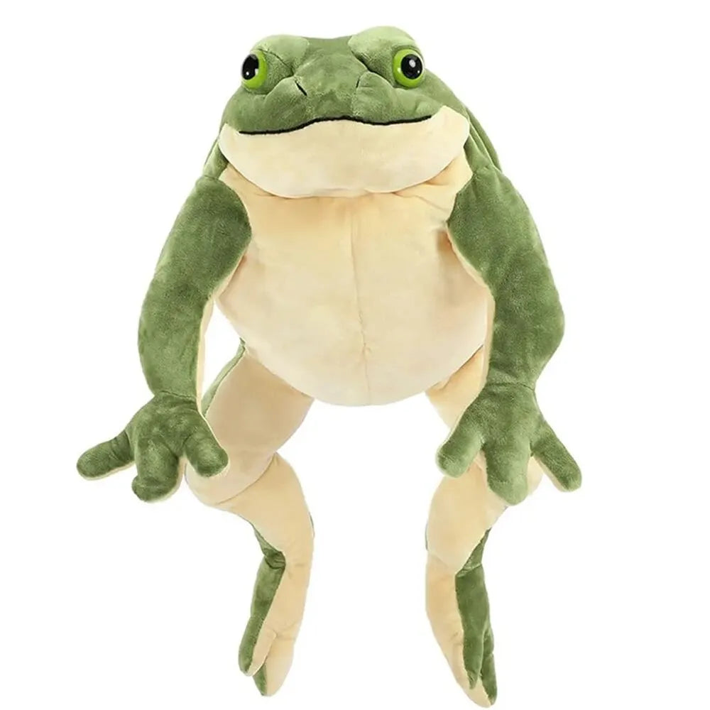 Green frog plush toy soft stuffed animal