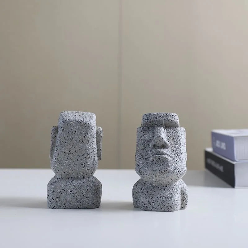 grey Moai eyeglass holder alternate detail and styling image