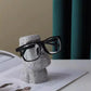 grey Moai eyeglass holder alternate detail and styling image