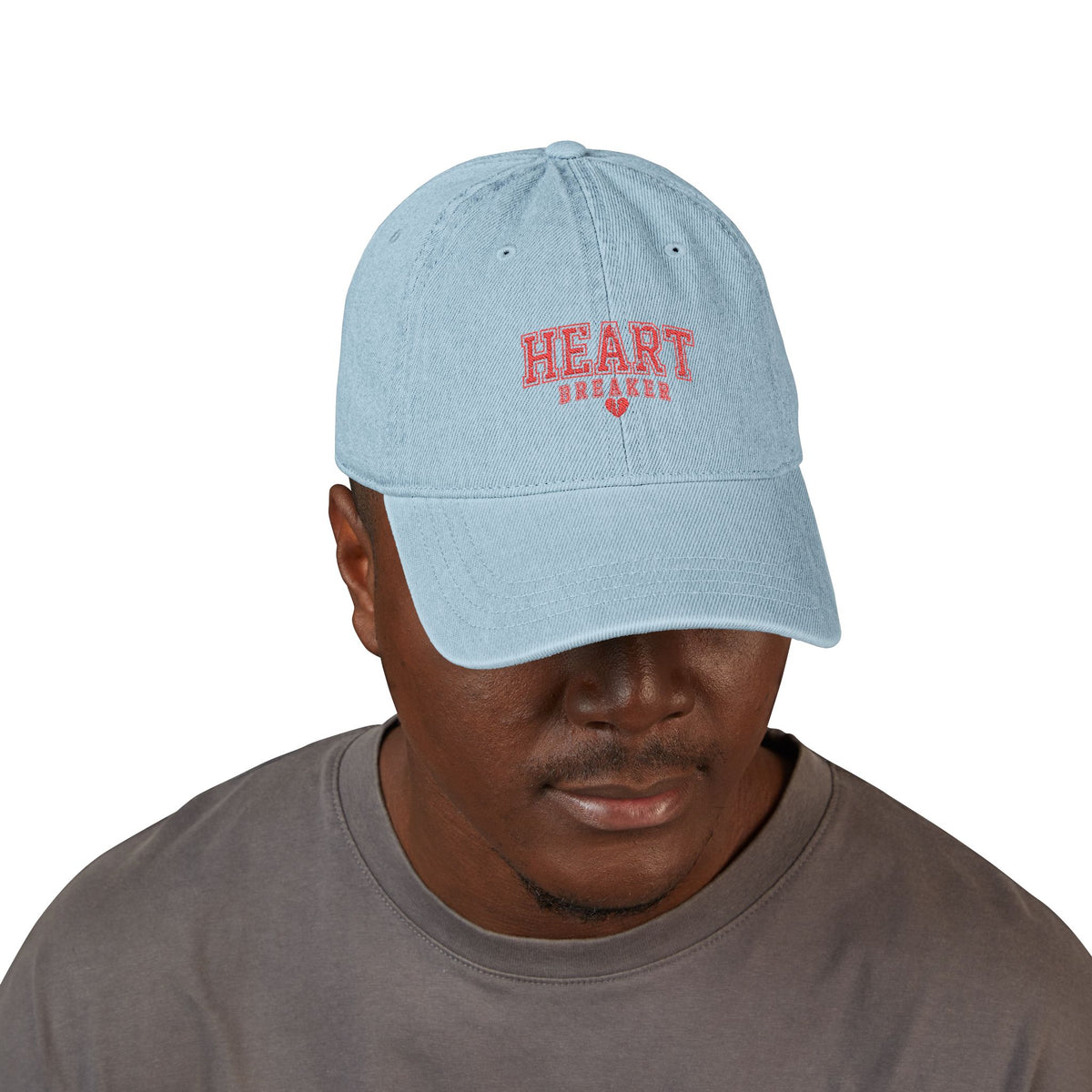 Heart Breaker Denim Hat Cute Embroidered Cap Gift For Girlfriend Trendy Dad Hat Romantic Streetwear – product image 3