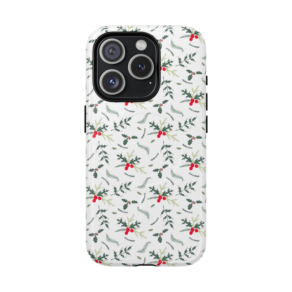 Holly Berry Christmas Phone Case Gift For Sister Magnetic iPhone Cover Winter Botanical Pattern Tough – product image 3