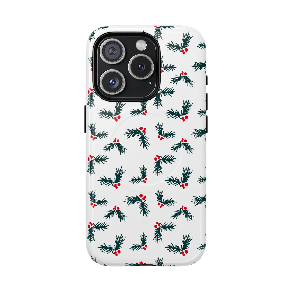 Holly Christmas Phone Case Gift For Sister Magnetic iPhone Cover Holiday Evergreen Pattern Tough – product image 3