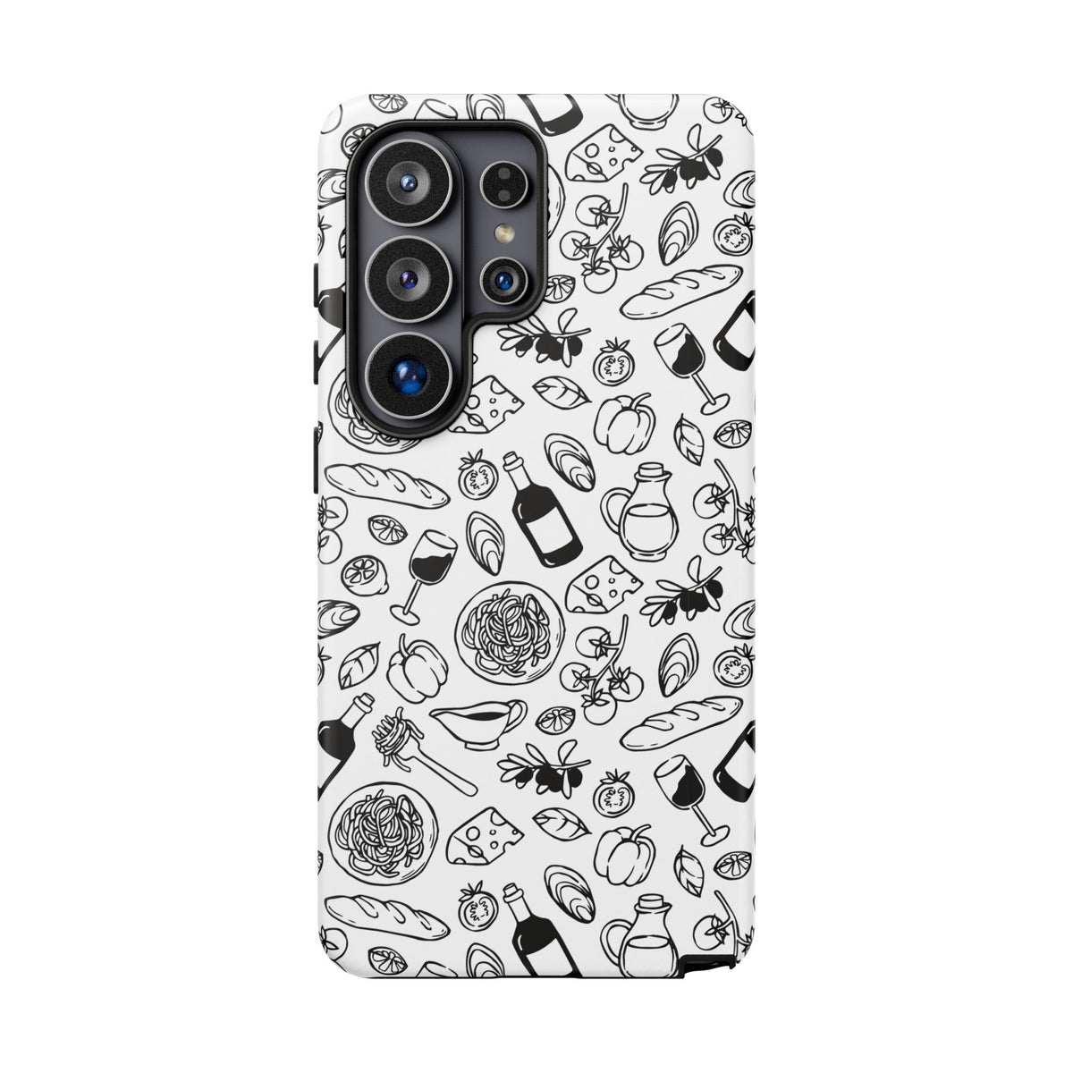 Italian Food Phone Case for Women Minimal Black White Cover Cute Pasta Lover Gift Chic European Style – product image 3