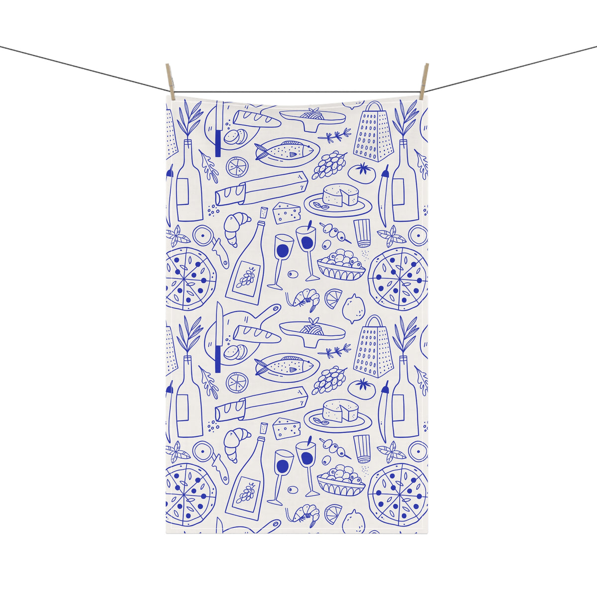 Italian Kitchen Towel For Foodie Gift For Chef Tea Towel Mediterranean Kitchen Decor Housewarming