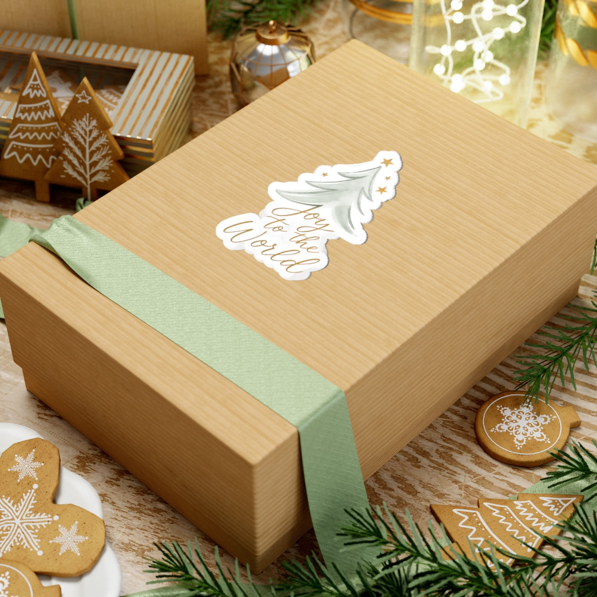 Joy To The World Christmas Sticker Gift For Teacher Holiday Tree Decal Present For Roommate Festive – product image 7