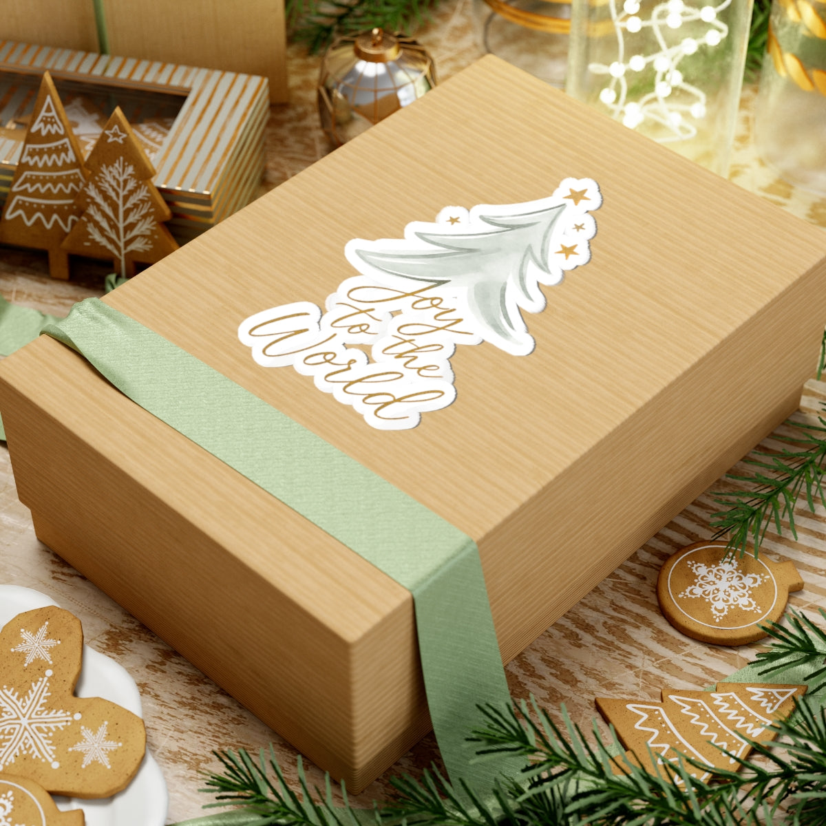 Joy To The World Christmas Sticker Gift For Teacher Holiday Tree Decal Present For Roommate Festive – product image 9