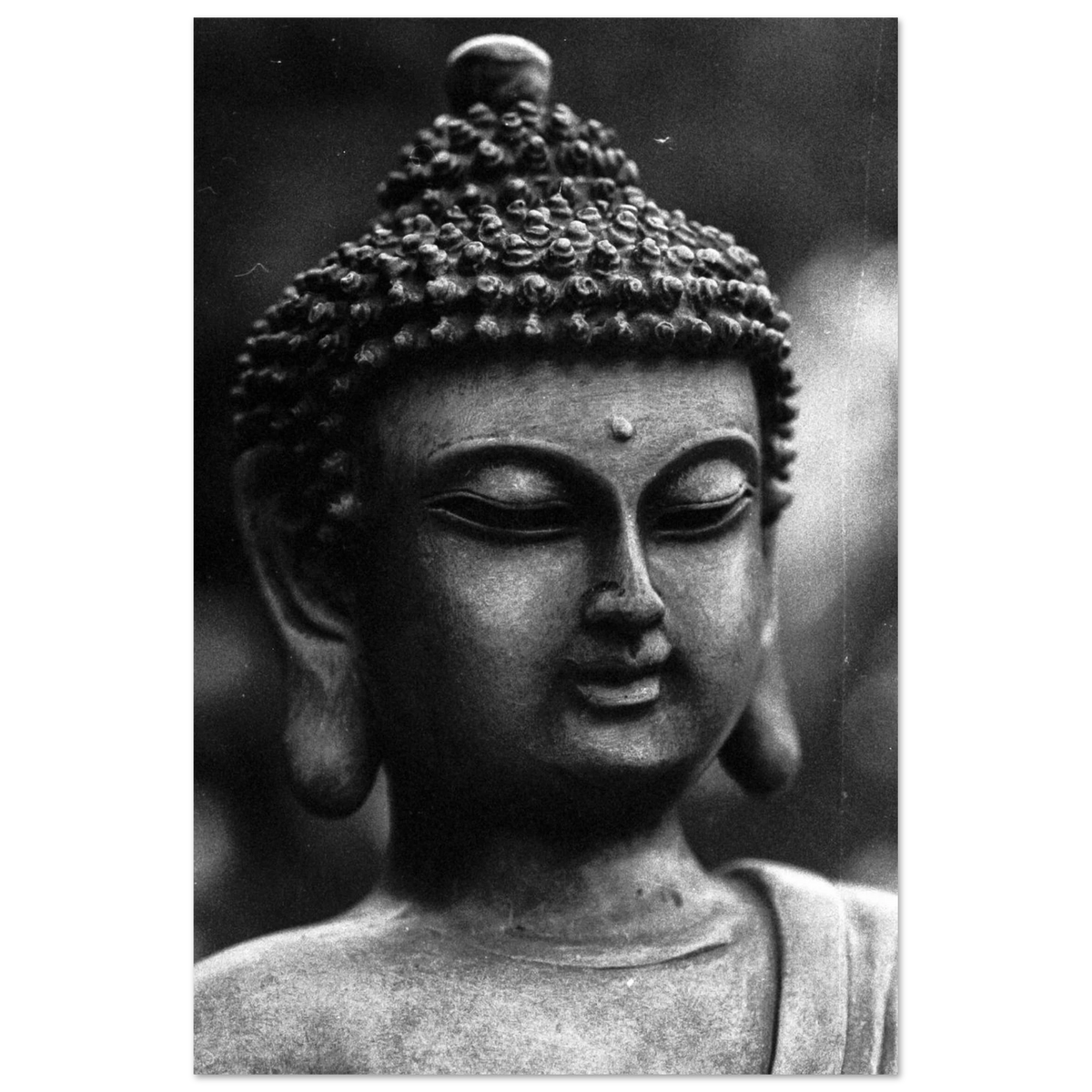 Buddha Wall Art Black White Meditation Photography Foam Board Print Zen Spiritual Decor Mindfulness – product image 2