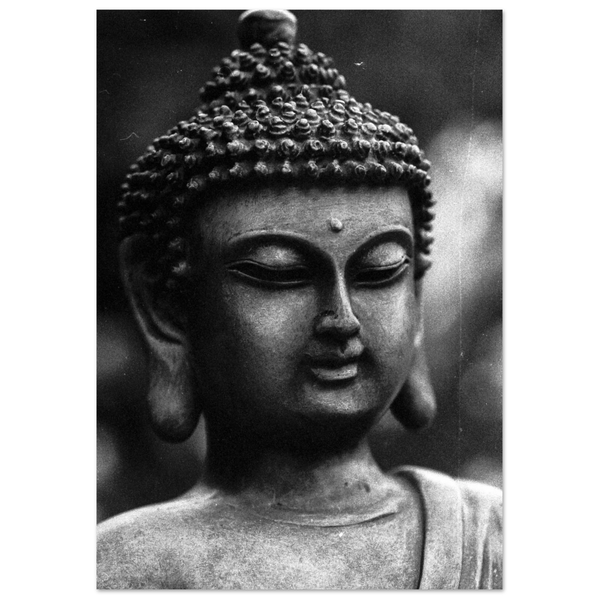 Buddha Wall Art Black White Meditation Photography Foam Board Print Zen Spiritual Decor Mindfulness – product image 3