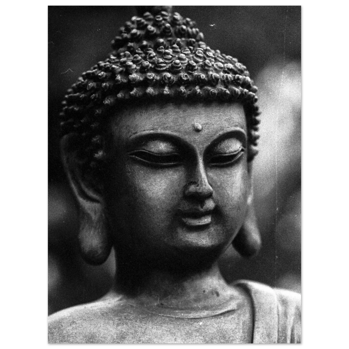 Buddha Wall Art Black White Meditation Photography Foam Board Print Zen Spiritual Decor Mindfulness – product image 5