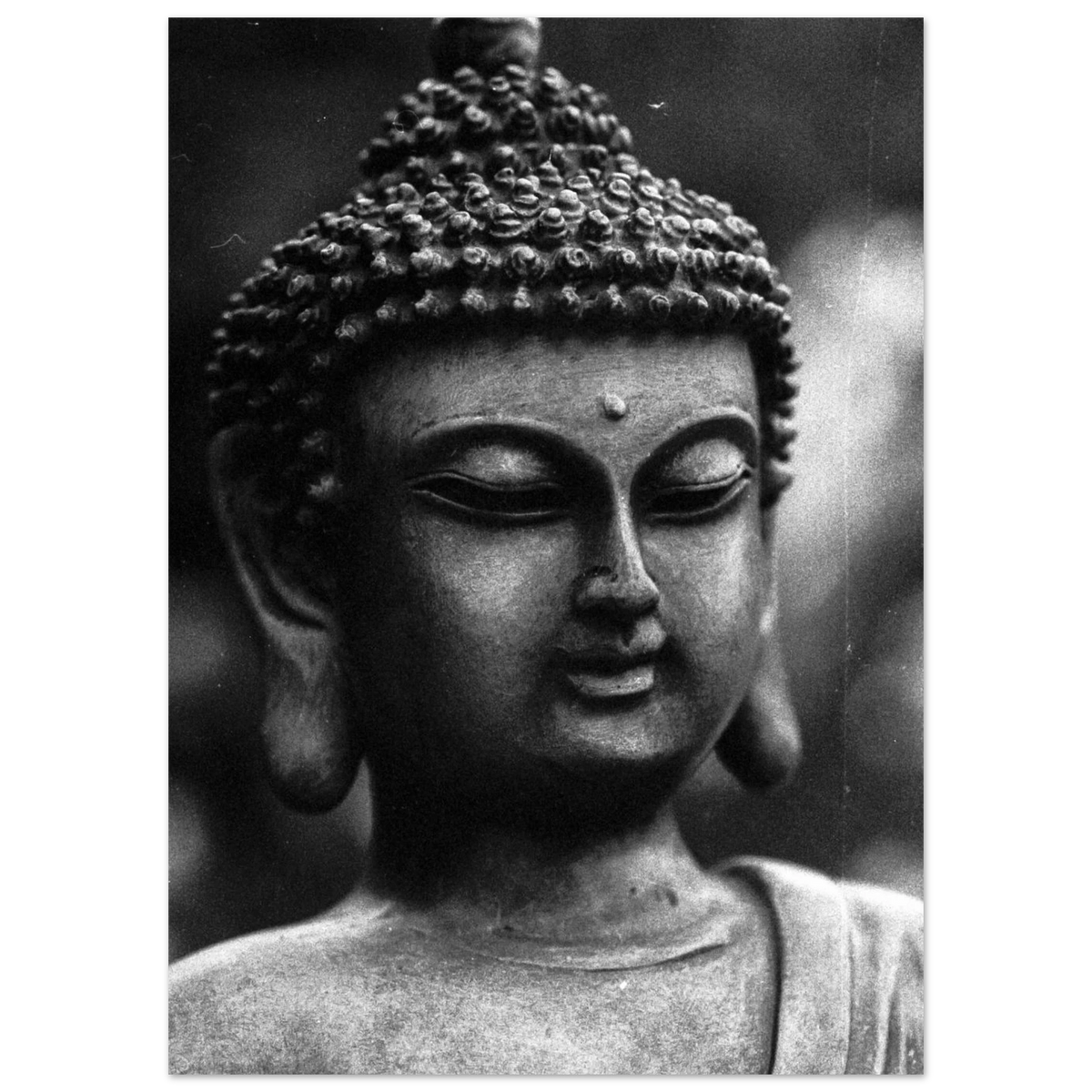 Buddha Wall Art Black White Meditation Photography Foam Board Print Zen Spiritual Decor Mindfulness – product image 6