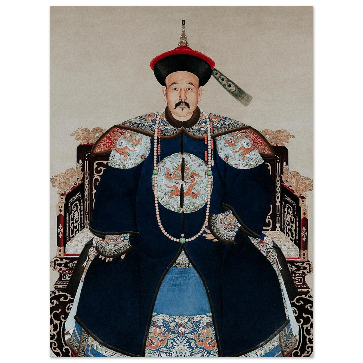 Chinese Imperial Portrait Wall Art Historic Asian Artwork Poster Print For Curated Home Interiors #PD_913 – product image 7