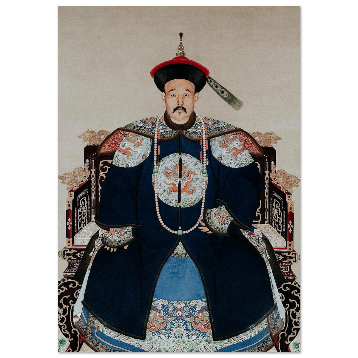 Chinese Imperial Portrait Wall Art Historic Asian Artwork Poster Print For Curated Home Interiors #PD_913 – product image 8