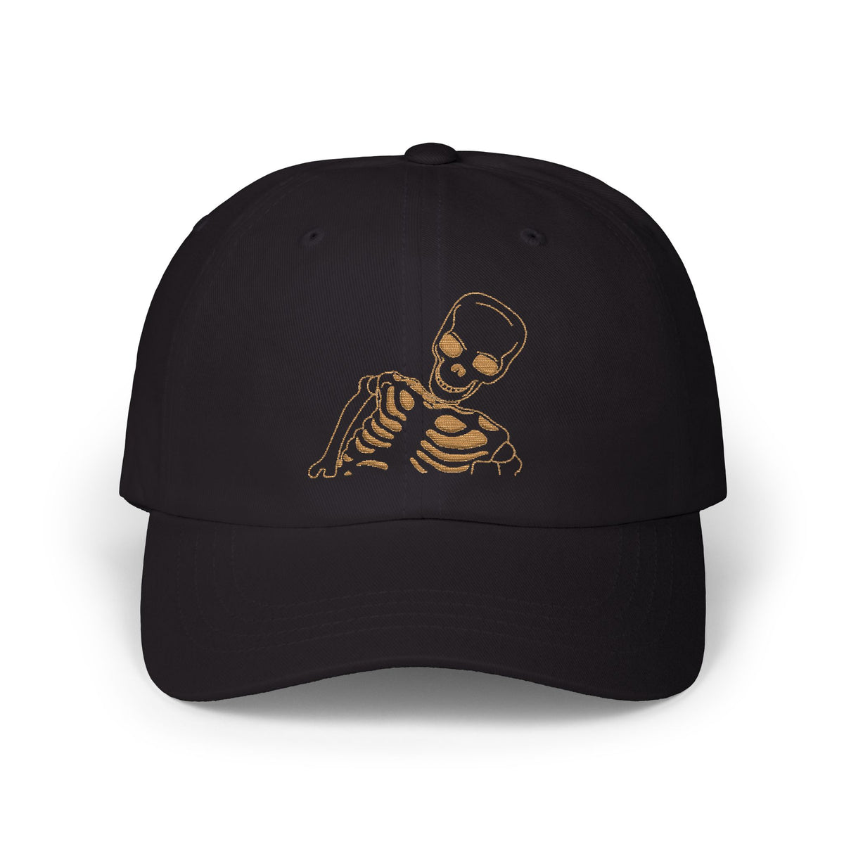 Embroidered Hat Cute Skeleton Cap For Halloween Party Outfit Spooky Season Outfit Cap Cute Skull Hat