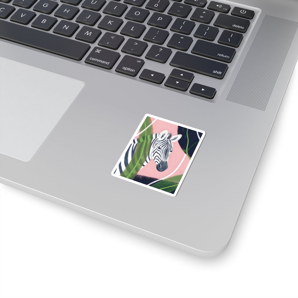 Pink Tropical Zebra Sticker | Kiss-Cut Vinyl Laptop Decal – product image 11