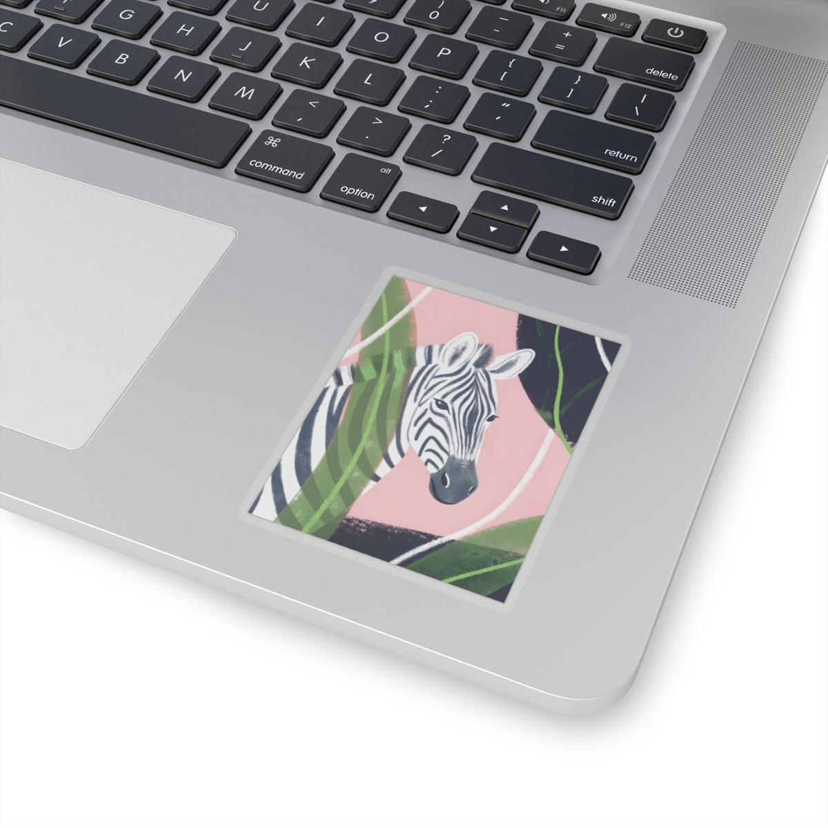 Pink Tropical Zebra Sticker | Kiss-Cut Vinyl Laptop Decal – product image 13