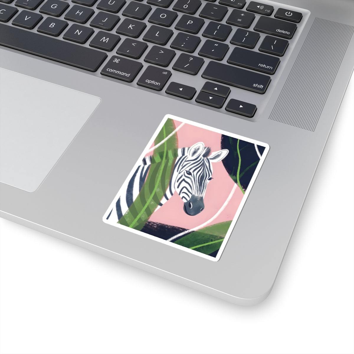 Pink Tropical Zebra Sticker | Kiss-Cut Vinyl Laptop Decal – product image 15
