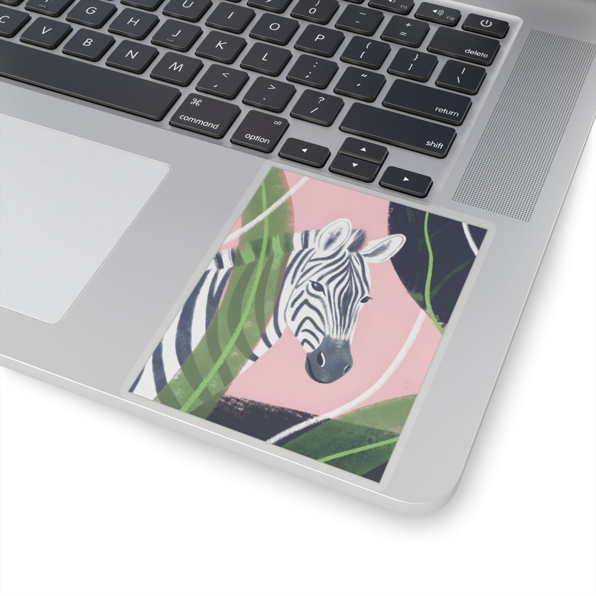 Pink Tropical Zebra Sticker | Kiss-Cut Vinyl Laptop Decal – product image 17