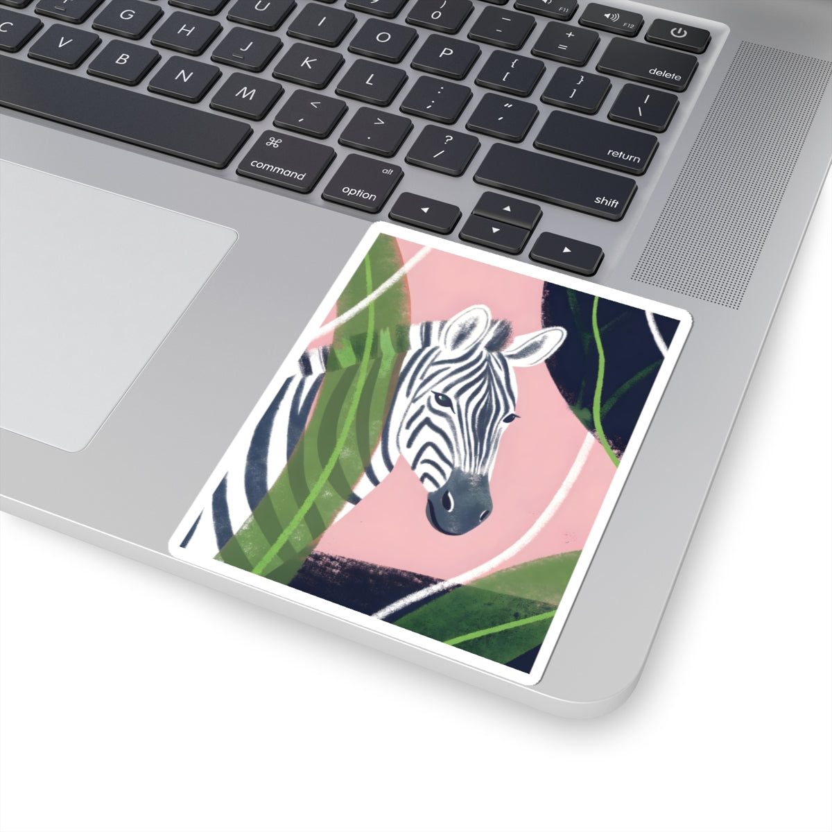 Pink Tropical Zebra Sticker | Kiss-Cut Vinyl Laptop Decal – product image 19