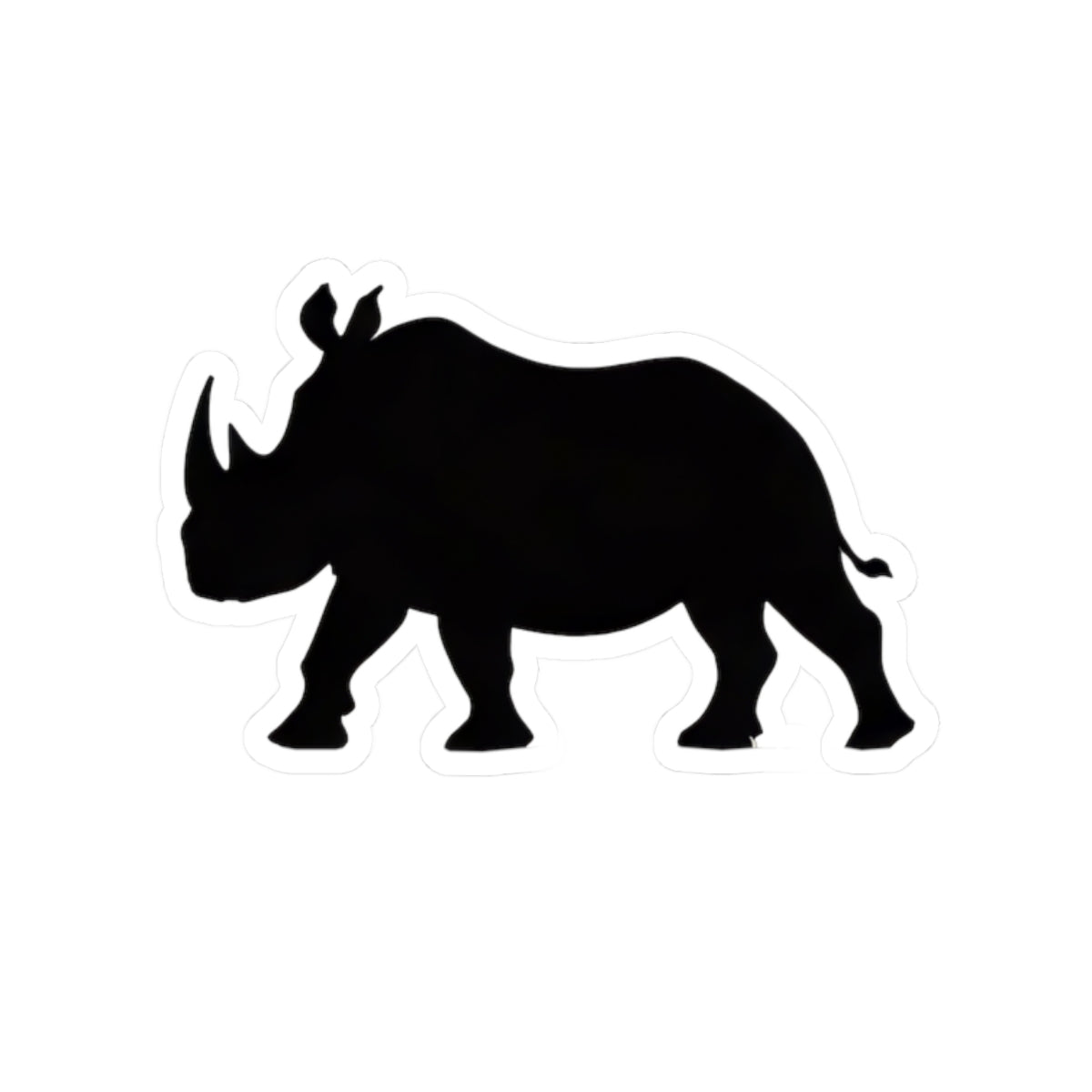 Black Rhino Silhouette Sticker | Kiss-Cut Sticker – product image 4
