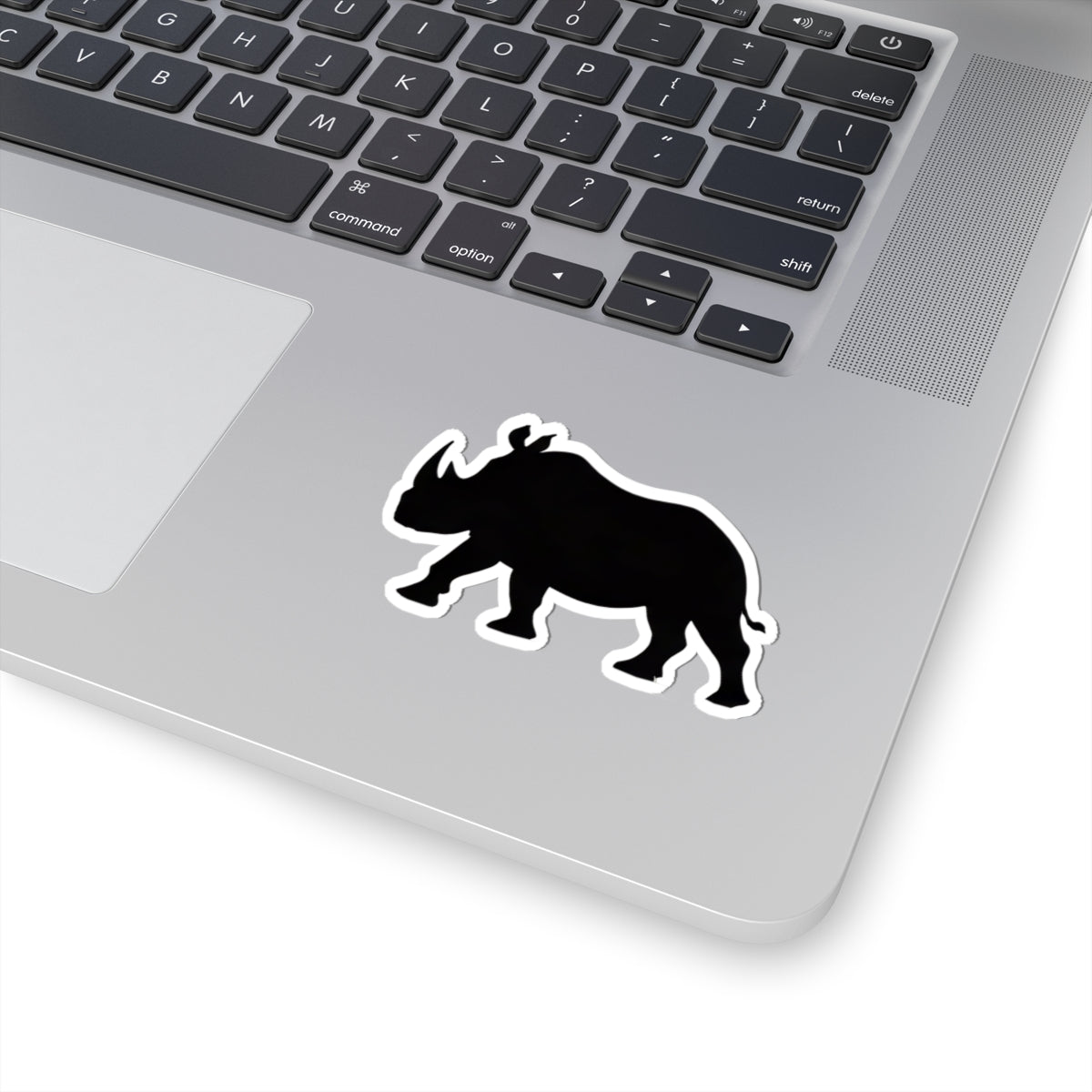 Black Rhino Silhouette Sticker | Kiss-Cut Sticker – product image 5