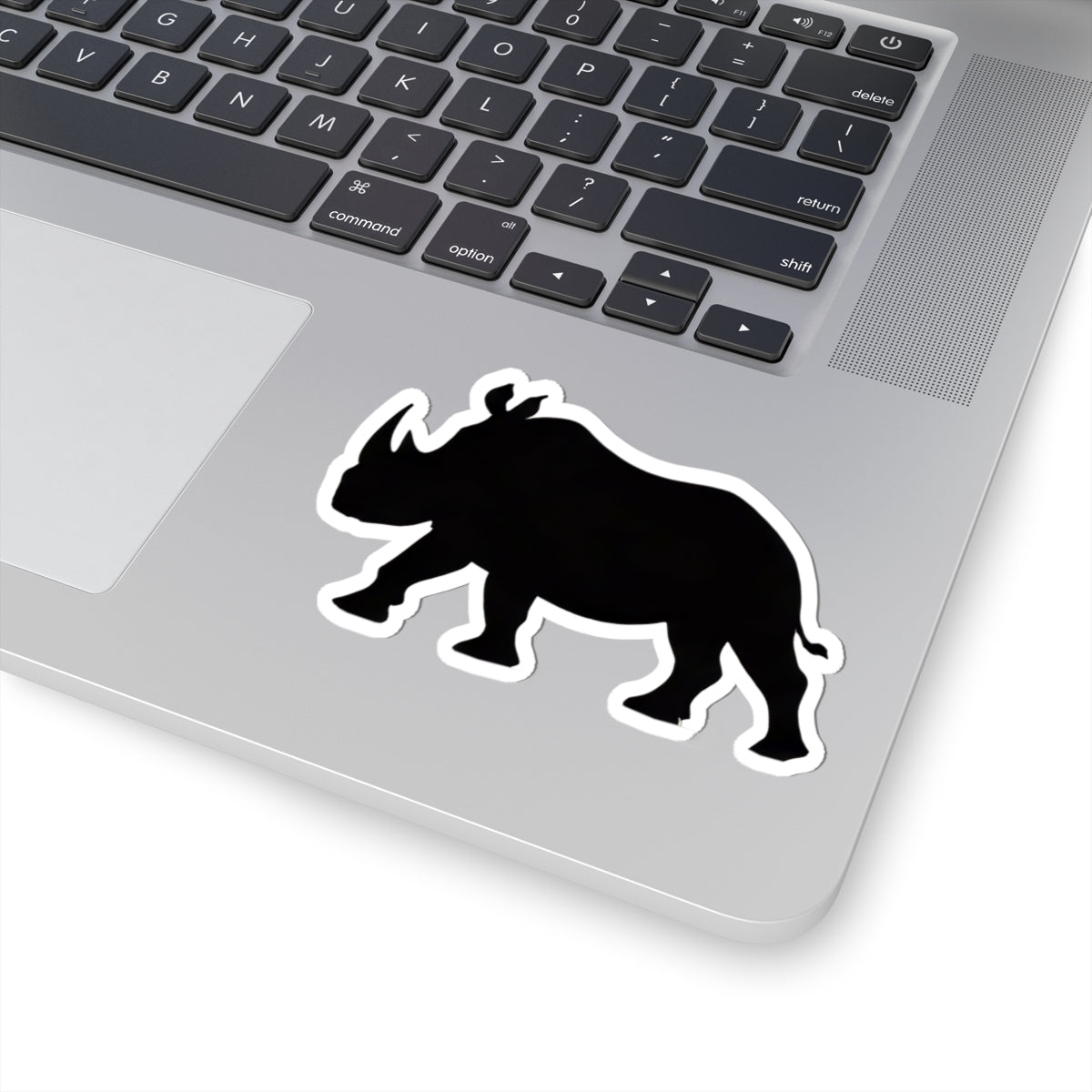 Black Rhino Silhouette Sticker | Kiss-Cut Sticker – product image 7