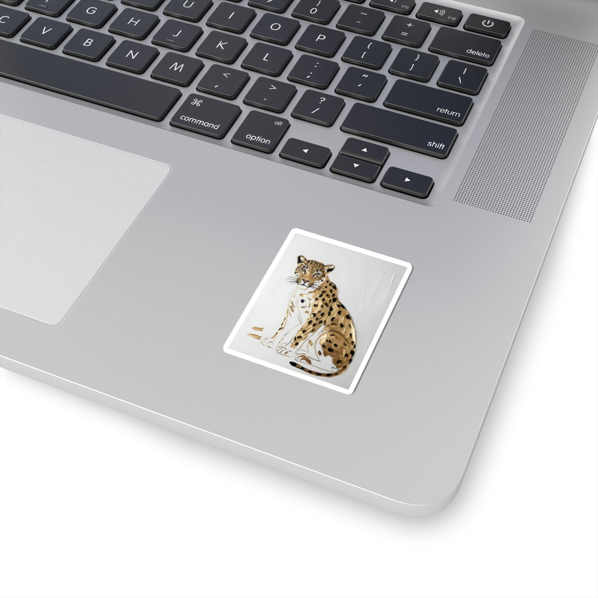 Sitting Leopard Kiss-Cut Stickers | Leopard Illustration Sticker Golden Jaguar Decal African Stickers – product image 11