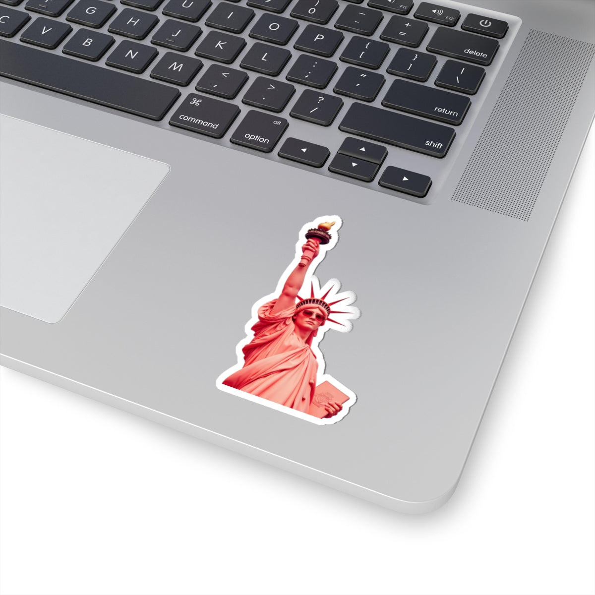 Coral Statue of Liberty Kiss-Cut Stickers | Patriotic Landmark Vinyl Sticker – product image 5