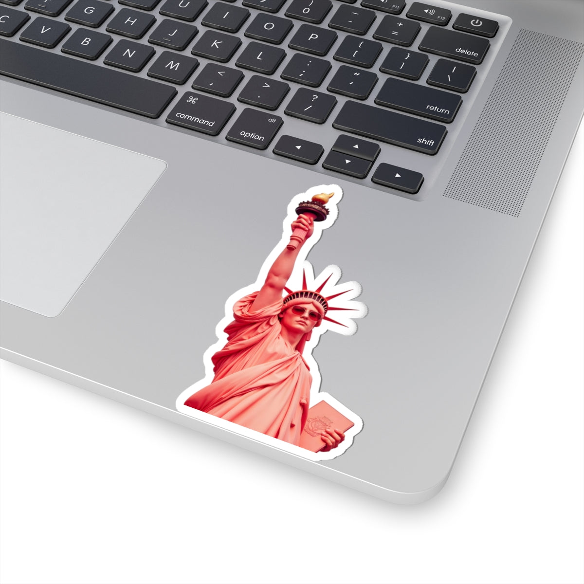 Coral Statue of Liberty Kiss-Cut Stickers | Patriotic Landmark Vinyl Sticker – product image 7