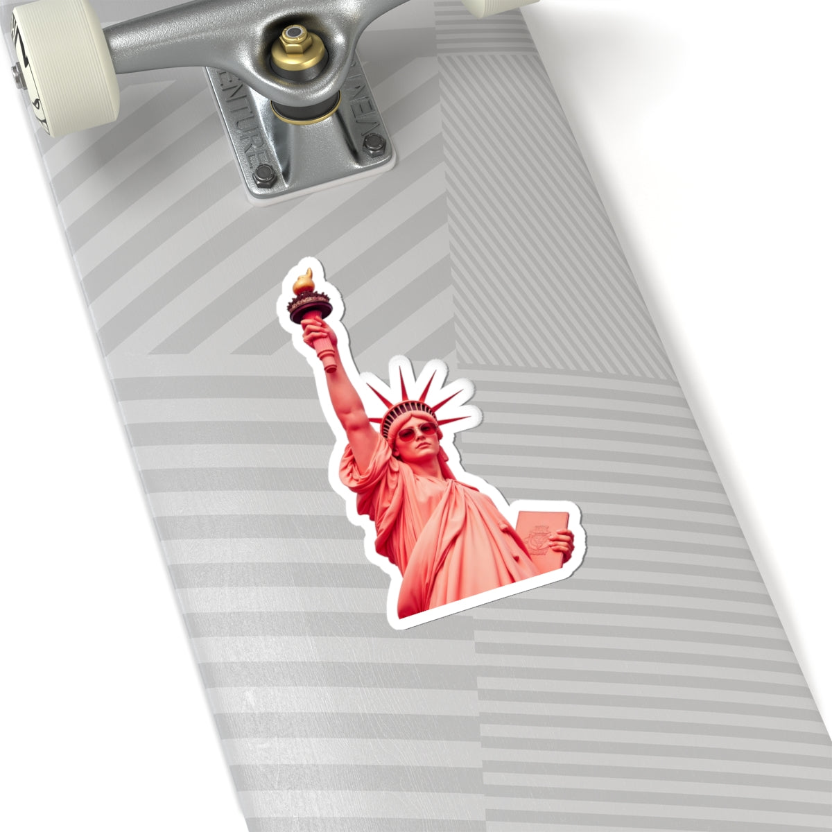 Coral Statue of Liberty Kiss-Cut Stickers | Patriotic Landmark Vinyl Sticker – product image 9