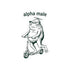 Funny Frog Sticker Gift For Dad Alpha Male Meme Decal Gift For Male Friend Cute Frog on Scooter – product image 4