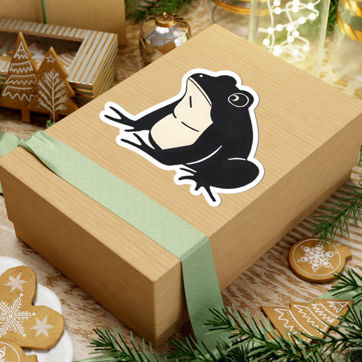 Minimal Frog Vinyl Sticker For Laptop Japanese Kawaii Gift Idea Animal Journal Sticker Water Bottle – product image 10