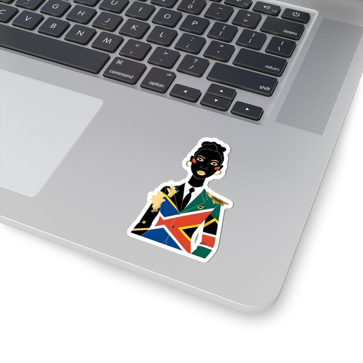 Gold Foil Afrocentric South African Woman Kiss-Cut Stickers Black Woman Art, Melanin Pride Decal, – product image 5