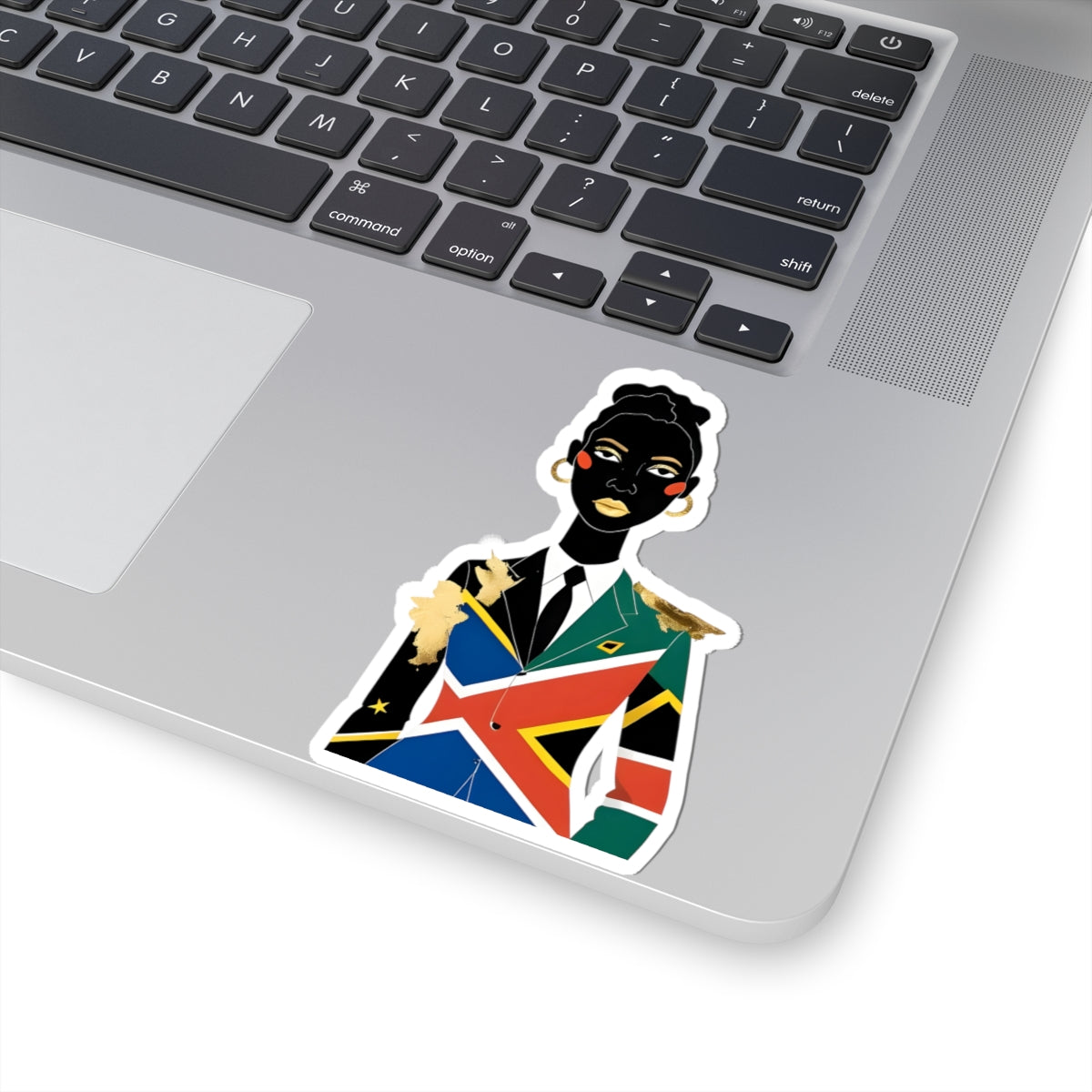 Gold Foil Afrocentric South African Woman Kiss-Cut Stickers Black Woman Art, Melanin Pride Decal, – product image 7