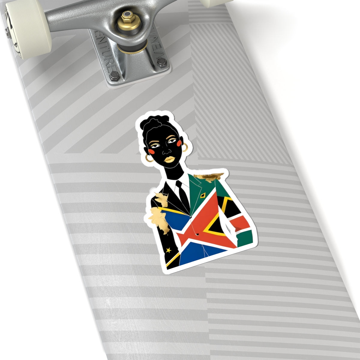 Gold Foil Afrocentric South African Woman Kiss-Cut Stickers Black Woman Art, Melanin Pride Decal, – product image 9