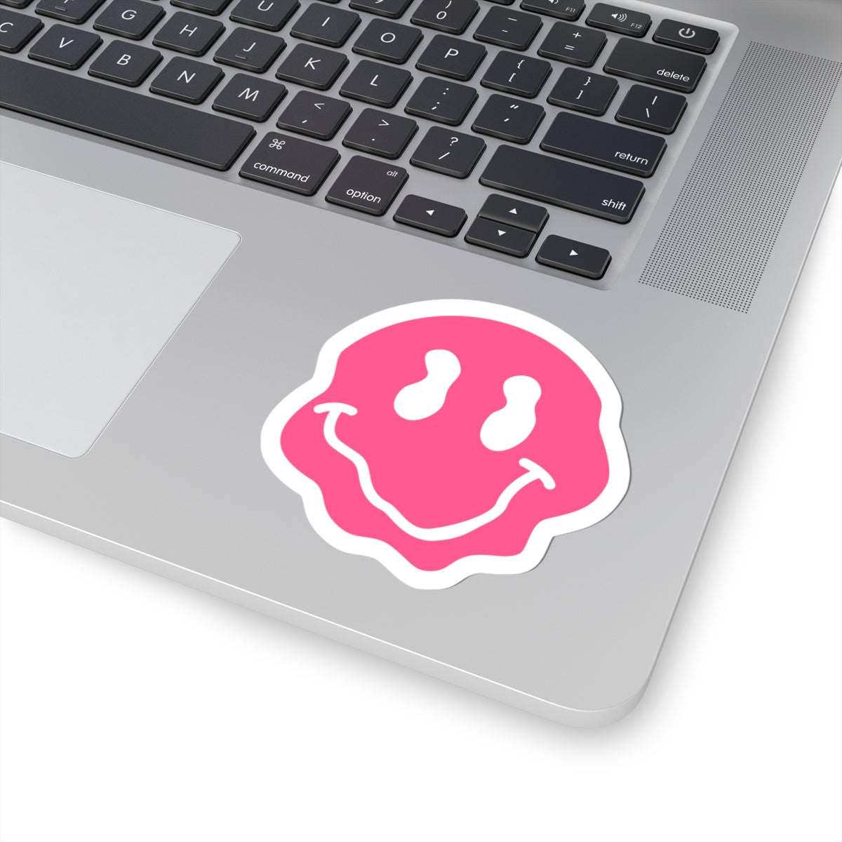 Dripping Pink Smiley Emoji Decal For Waterbottle Stickers, Smiling Face Kiss-Cut Stickers, Happy – product image 5