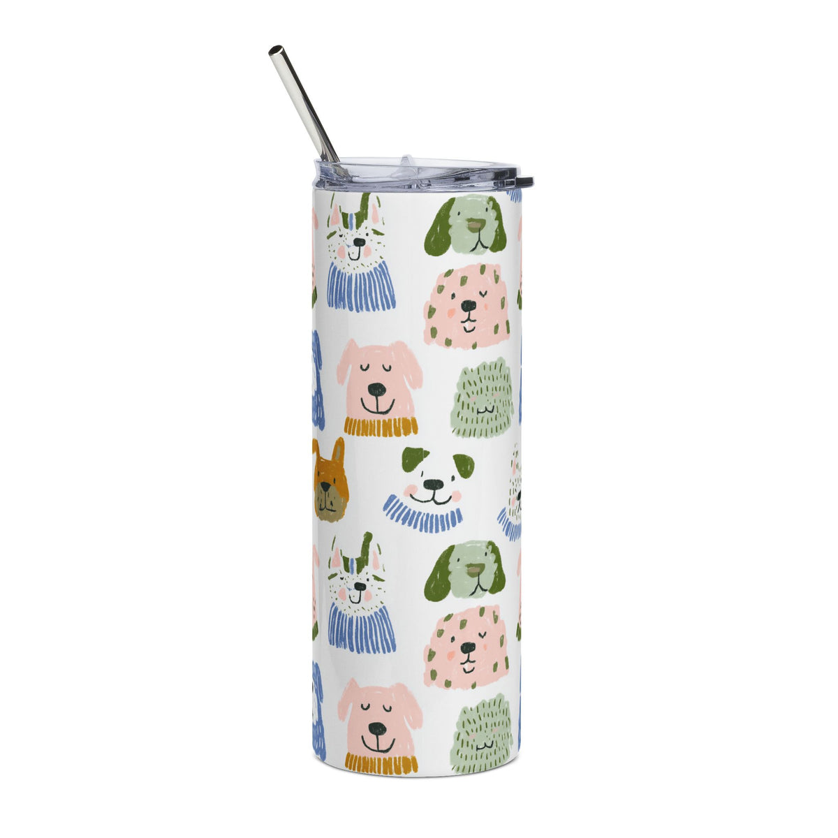 Dog Tumbler For Dog Mom Drinking Cup Watercolor Dogs Flask For Pet Lovers, 20oz Tumbler For Dog – product image 3