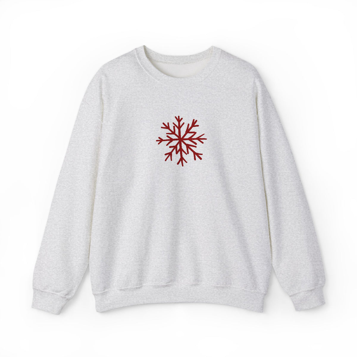 Embroidered Snowflake Sweatshirt Minimalist Winter Pullover Dainty Holiday Crewneck Subtle Festive – product image 7