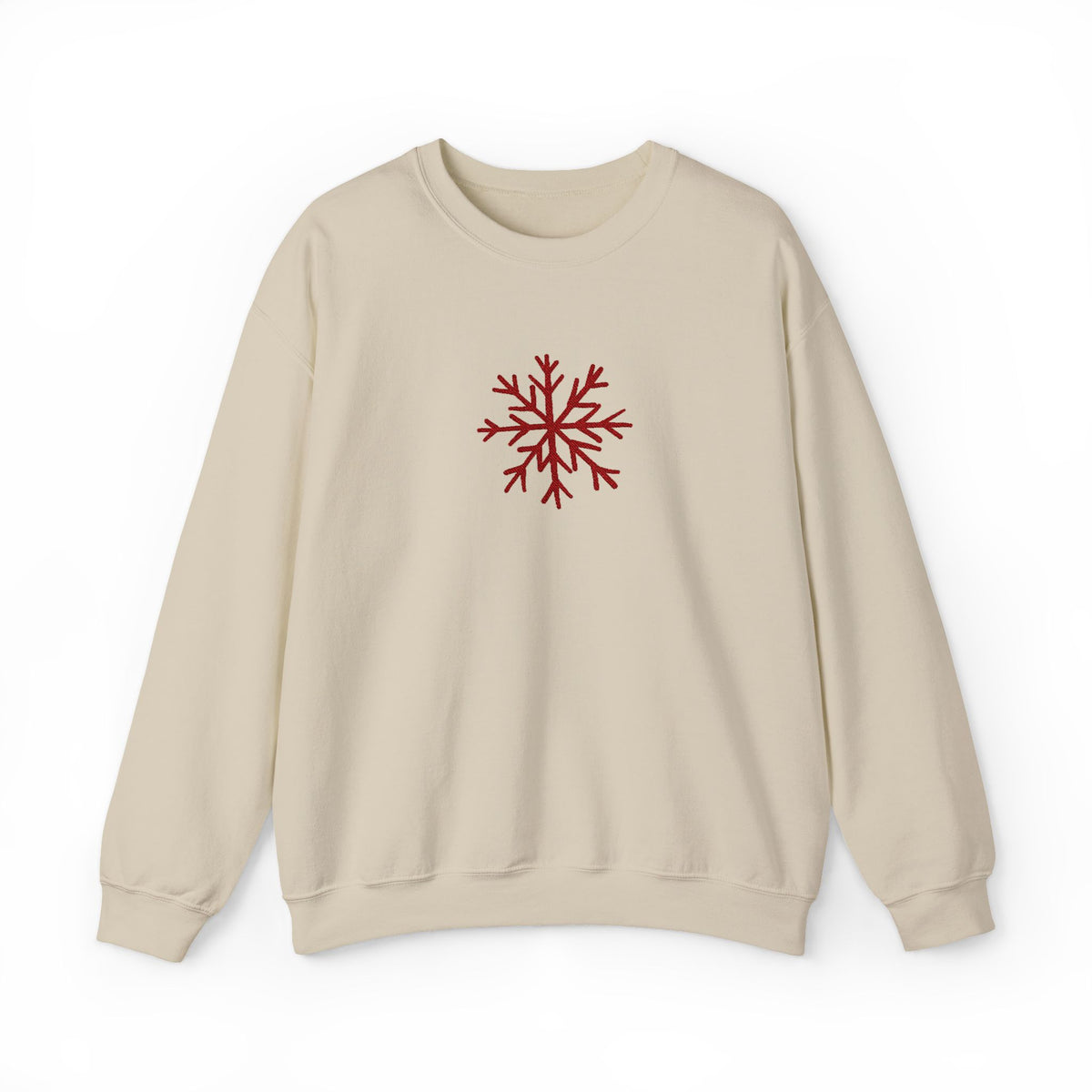 Embroidered Snowflake Sweatshirt Minimalist Winter Pullover Dainty Holiday Crewneck Subtle Festive – product image 8